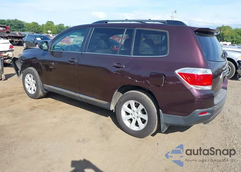 2013 Toyota Highlander Plus/Se from USA, damaged, VIN 5TDBK3EH6DS207644